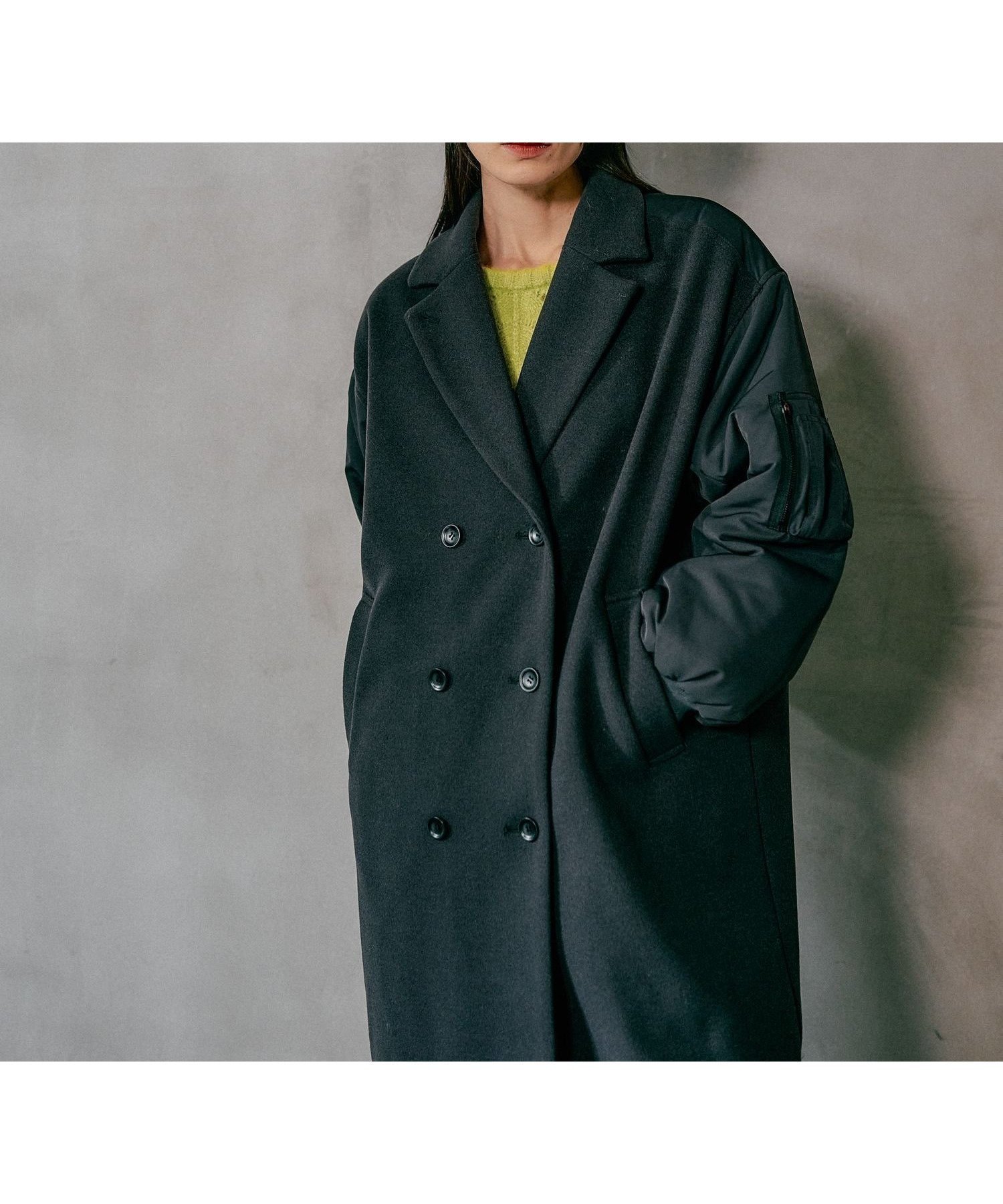 【レプシィム ローリーズファーム/LEPSIM LOWRYS FARM】のドッキングロングコート インテリア・キッズ・メンズ・レディースファッション・服の通販 founy(ファニー) ファッション Fashion レディースファッション Fashion for Women アウター Coat / Outerwear Collection コート・ロングコート・ピーコート Long Coats, Peacoats & More おすすめ Recommended / Our Picks スラックス Slacks, Dress Pants スリーブ Sleeve, Long Sleeve / Short Sleeve トレンド Trend, Trending Now ドッキング Docking, Mixed Material ロング Long, Long-Length 今季 This Season, Current Season 冬 Winter / This Winter 定番 Standard, Basic Item チャコール18|ID: prp329100004760053 ipo3291000000034859578