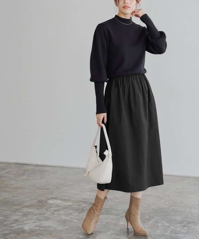 【ピエロ/Pierrot】の異素材ドッキングボリュームスリーブワンピース 人気、トレンドファッション・服の通販 founy(ファニー) ファッション Fashion レディースファッション Fashion for Women ワンピース Dresses おすすめ Recommended / Our Picks ギャザー Gathered, Ruffled タートルネック Turtleneck, High Neck ドッキング Docking, Mixed Material ハイネック High Neck, Mock Neck other-1|ID: prp329100004760054 ipo3291000000034445434