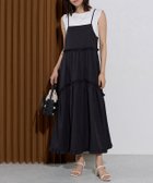 【ピエロ/Pierrot】のインナーセットティアードフリルキャミワンピース ブラック×オフホワイト|ID: prp329100004760057 ipo3291000000034445453