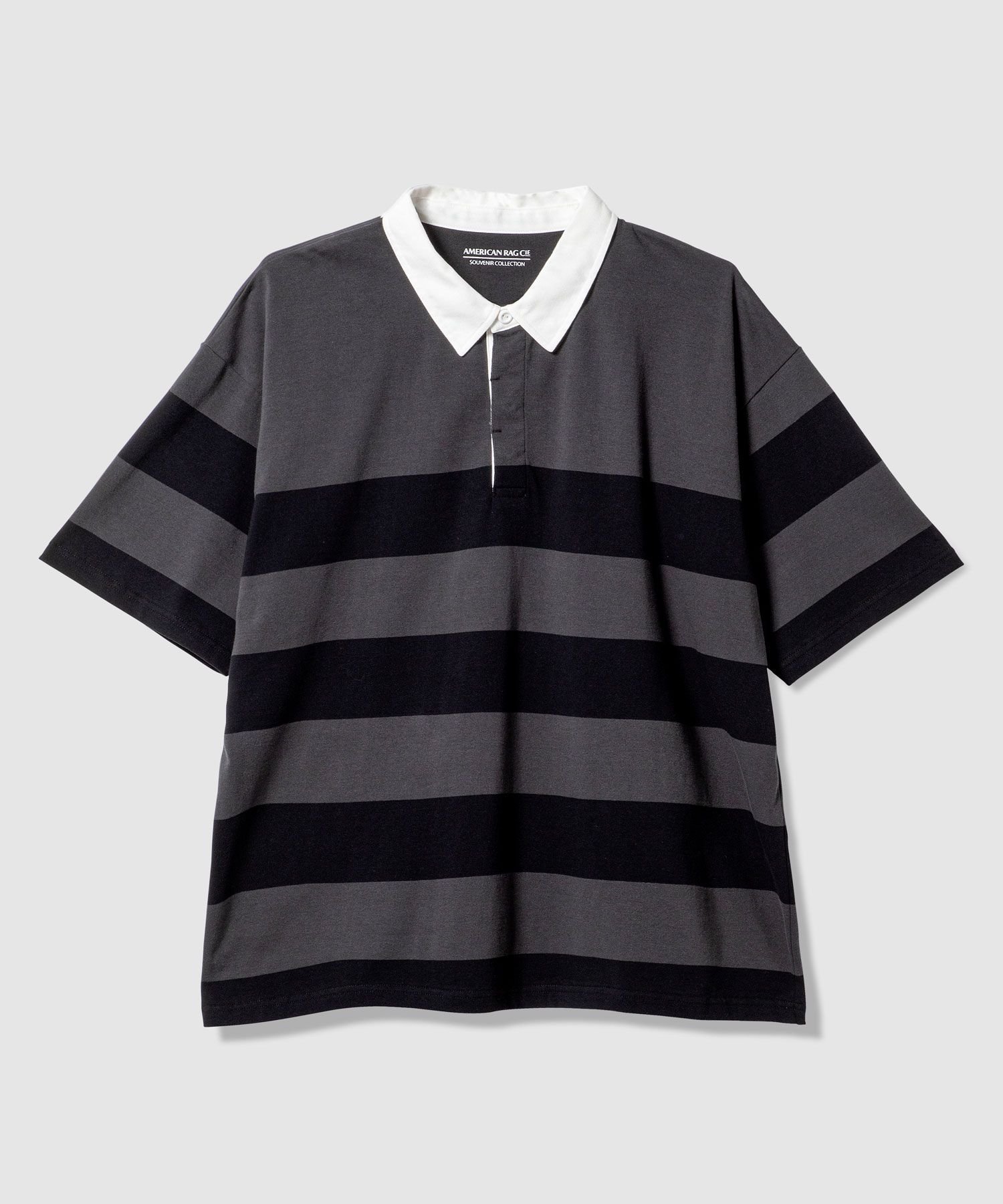 【ベイフロー/BAYFLOW】の【AMERICAN RAG CIE】ラグビーシャツ(ユニセックス) インテリア・キッズ・メンズ・レディースファッション・服の通販 founy(ファニー)  ファッション Fashion レディースファッション Fashion for Women トップス・カットソー Cut & Sew Tops シャツ・ブラウス・オフィスカジュアル Elegant Blouses & Button-Ups エスニック Ethnic Style ヴィンテージ Vintage Style カリフォルニア California, Cali Style トレンド Trend, Trending Now ミックス Mix, Mixed Style グレーxブラック|ID: prp329100004760109 ipo3291000000034446388