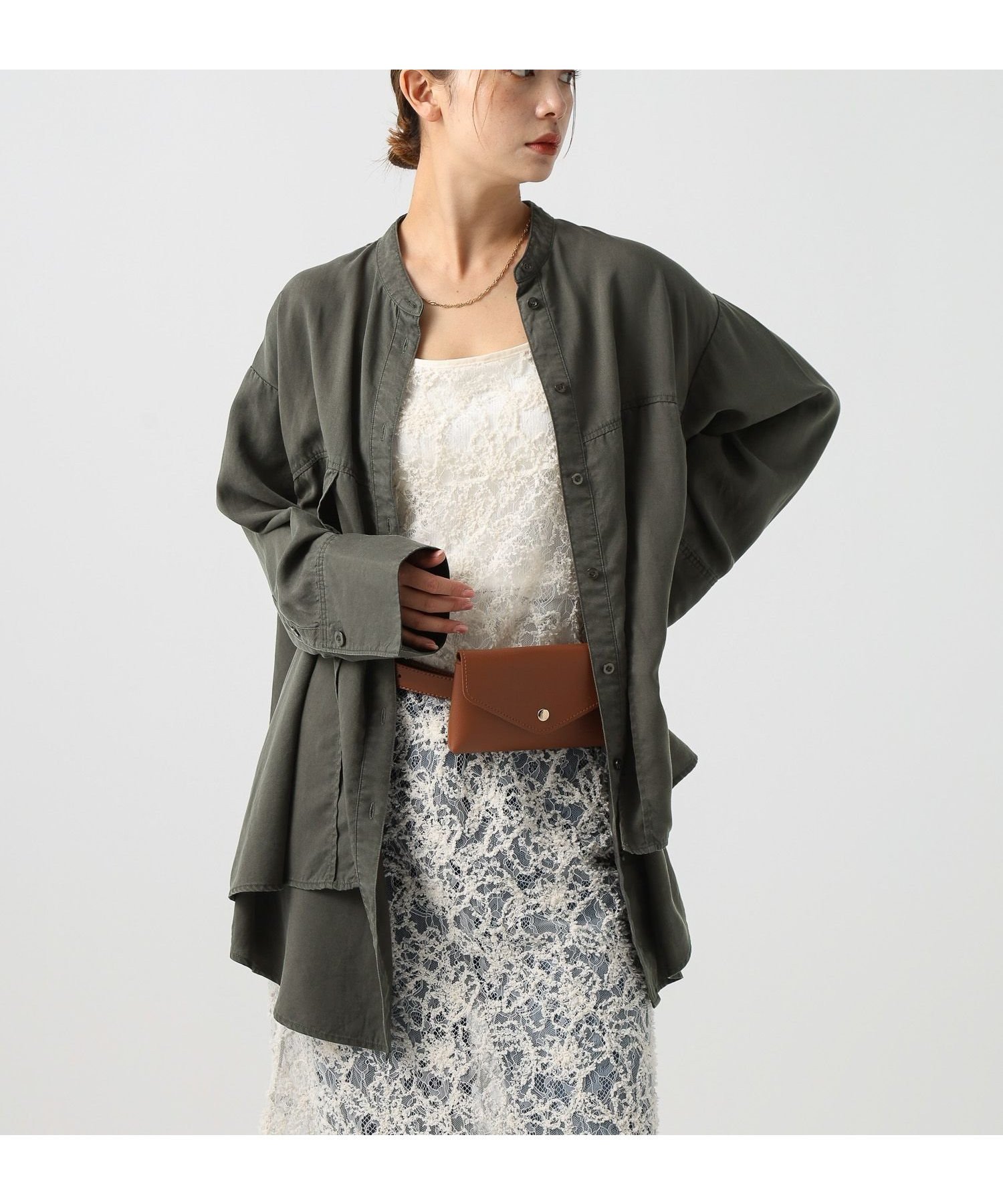 【ベイフロー/BAYFLOW】のおしりまでカバーできる丈 オーバーラップチュニック インテリア・キッズ・メンズ・レディースファッション・服の通販 founy(ファニー) 　ファッション　Fashion　レディースファッション　Fashion for Women　トップス・カットソー　Cut & Sew Tops　おすすめ　Recommended / Our Picks　カフス　Cuff Design　シンプル　Simple, Minimal　チュニック　Tunic, Long Top　バランス　Balance, Style Balance　春　Spring　チャコール18|ID: prp329100004760119 ipo3291000000034446539