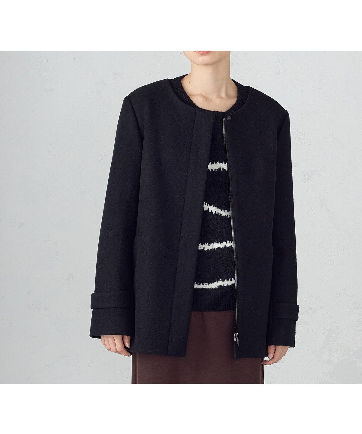 【コムサイズム/COMME CA ISM】の2WAYフーデッドショートコート インテリア・キッズ・メンズ・レディースファッション・服の通販 founy(ファニー) 　ファッション　Fashion　レディースファッション　Fashion for Women　アウター　Coat / Outerwear Collection　コート・ロングコート・ピーコート　Long Coats, Peacoats & More　おすすめ　Recommended / Our Picks　インナー　Innerwear　ショート　Short, Short Length　軽量　Lightweight, Ultra Light　ブラック|ID: prp329100004760152 ipo3291000000034446968