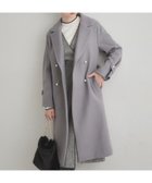 【クチュール ブローチ/Couture Brooch】の【大人上品・ベルト付き】パール調釦チェスターコート グレー|ID: prp329100004760157 ipo3291000000034926742