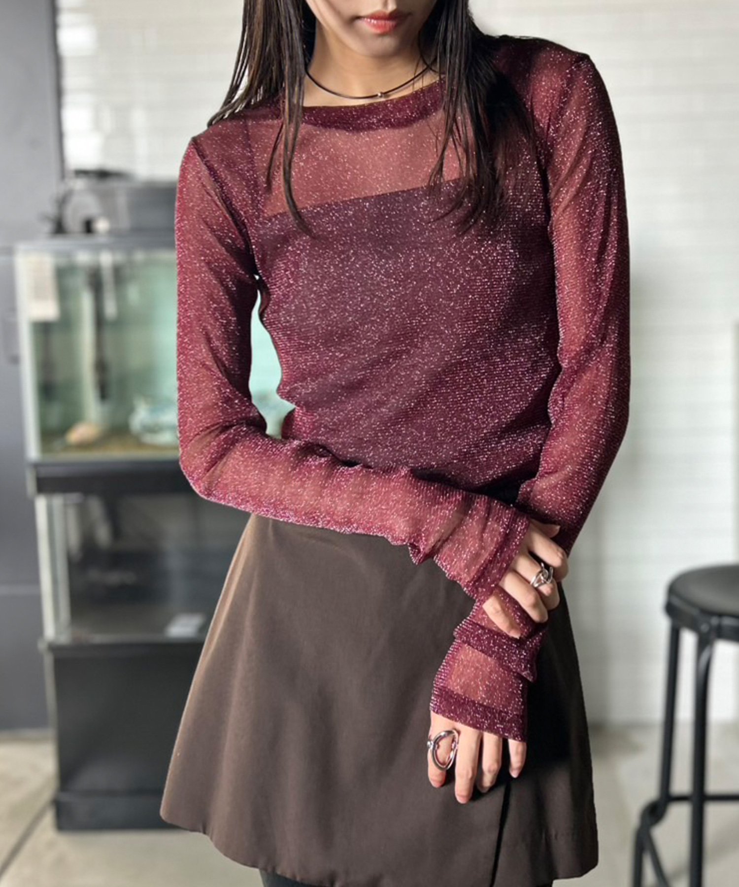 【アウトフィッター ラボ/Outfitter lab】の【全8色】 ラメシアートップス クルーネック 長袖 インテリア・キッズ・メンズ・レディースファッション・服の通販 founy(ファニー) ファッション Fashion レディースファッション Fashion for Women トップス・カットソー Cut & Sew Tops インナー Innerwear オケージョン Occasion Wear カーディガン Cardigan, Knitwear シアー Sheer, See-Through シルバー Silver, Metallic Silver シンプル Simple, Minimal ジャケット Jacket, Outerwear スウェット / スエット Sweatshirt, Sweatwear スラックス Slacks, Dress Pants デニム Denim, Jeans Material トレンド Trend, Trending Now 長袖 Long Sleeve, Full Sleeve フェミニン Feminine, Girly A/W・秋冬 Autumn/Winter S/S・春夏 SS, Spring/Summer, Warm Season おすすめ Recommended / Our Picks 夏 Summer 旅行 Travel セレモニー Ceremony 入学式 Entrance Ceremony 卒業式 Graduation Ceremony 結婚式 Wedding 二次会 After Party ビジネス 仕事 通勤 Business / Work / Commuting ワイン|ID: prp329100004760161 ipo3291000000034592467