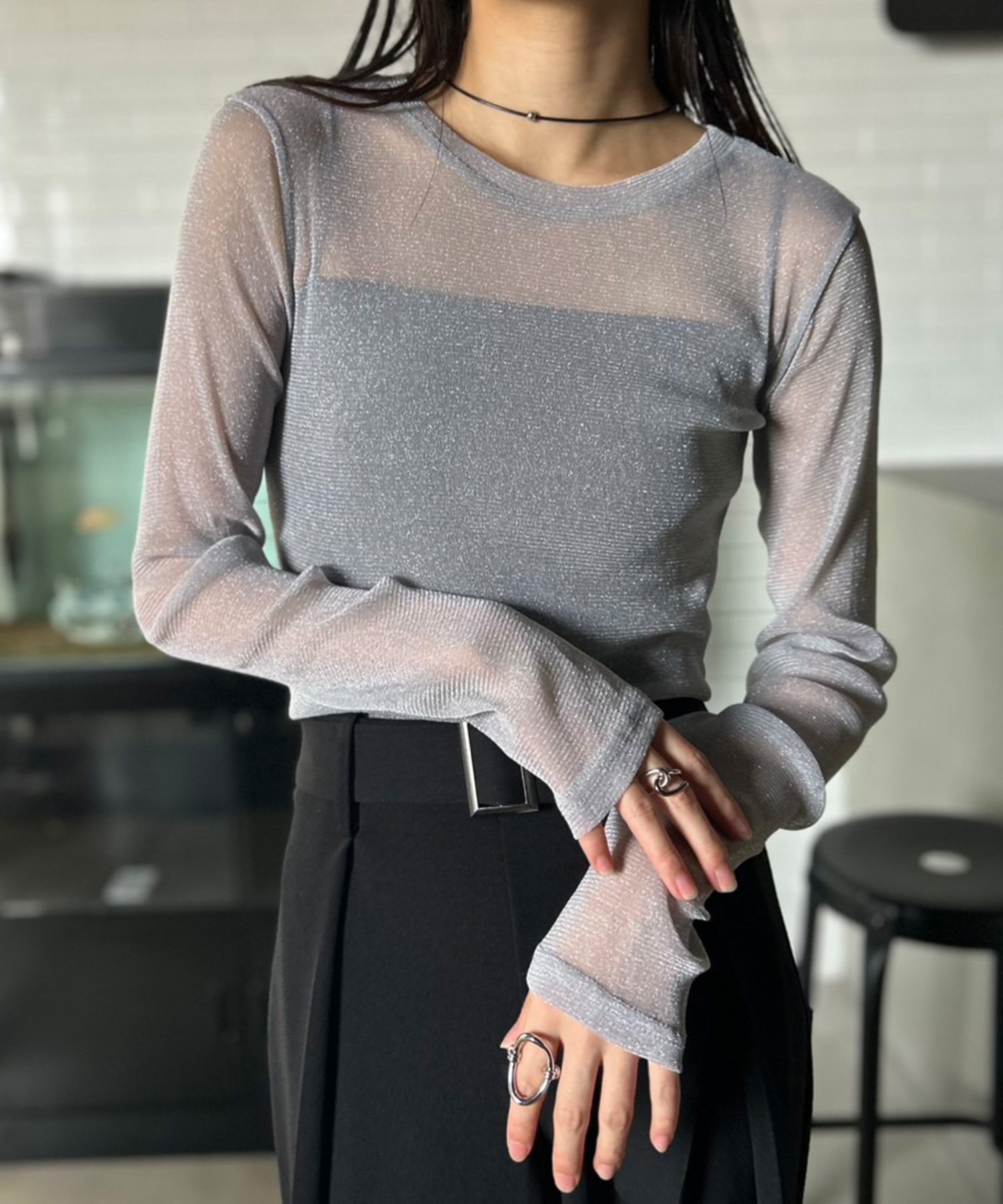 【アウトフィッター ラボ/Outfitter lab】の【全8色】 ラメシアートップス クルーネック 長袖 インテリア・キッズ・メンズ・レディースファッション・服の通販 founy(ファニー) ファッション Fashion レディースファッション Fashion for Women トップス・カットソー Cut & Sew Tops インナー Innerwear オケージョン Occasion Wear カーディガン Cardigan, Knitwear シアー Sheer, See-Through シルバー Silver, Metallic Silver シンプル Simple, Minimal ジャケット Jacket, Outerwear スウェット / スエット Sweatshirt, Sweatwear スラックス Slacks, Dress Pants デニム Denim, Jeans Material トレンド Trend, Trending Now 長袖 Long Sleeve, Full Sleeve フェミニン Feminine, Girly A/W・秋冬 Autumn/Winter S/S・春夏 SS, Spring/Summer, Warm Season おすすめ Recommended / Our Picks 夏 Summer 旅行 Travel セレモニー Ceremony 入学式 Entrance Ceremony 卒業式 Graduation Ceremony 結婚式 Wedding 二次会 After Party ビジネス 仕事 通勤 Business / Work / Commuting シルバー|ID: prp329100004760161 ipo3291000000035140201