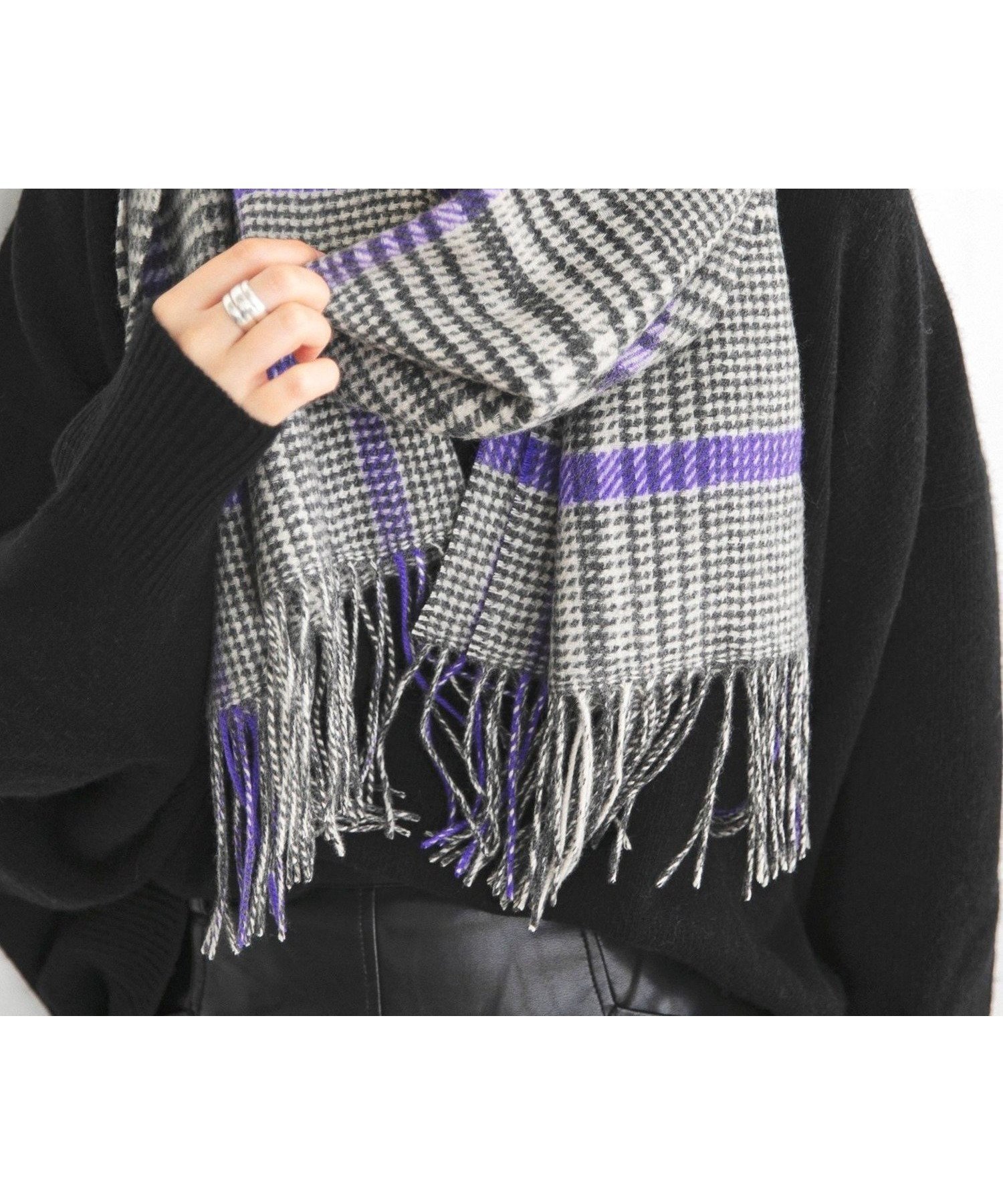 【シップス フォー ウィメン/SHIPS】のquaranciel カシミヤ ミックス チェック ストール 25AW インテリア・キッズ・メンズ・レディースファッション・服の通販 founy(ファニー) ファッション Fashion レディースファッション Fashion for Women 2025年 2025 2025-2026秋冬・A/W Autumn/Winter 2025–26 AW25–26 ギフト プレゼント Gift / Present ストール Stole, Wrap チェック Check, Plaid, Tartan ミックス Mix, Mixed Style ブラック|ID: prp329100004760168 ipo3291000000034661210