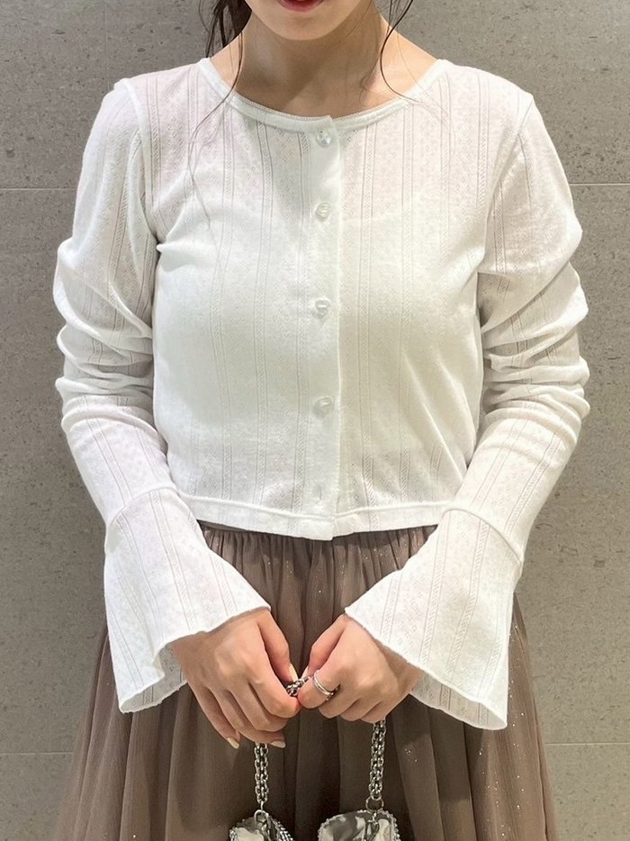 【リリーブラウン/Lily Brown】の針抜きカットカーディガン インテリア・キッズ・メンズ・レディースファッション・服の通販 founy(ファニー) https://founy.com/ 雑誌掲載アイテム Magazine Picks & Fashion Features ファッション雑誌 Fashion Magazines ノンノ non-no ファッション Fashion レディースファッション Fashion for Women トップス・カットソー Cut & Sew Tops カーディガン・羽織り Layered Style Cardigans 9月号 September Issue カットソー Cut and Sewn Top カーディガン Cardigan, Knitwear ガーリー Girly, Feminine Style シンプル Simple, Minimal スマート Smart, Elegant フロント Front, Front Design レース Lace, Lace Fabric 雑誌 Magazine, Fashion Magazine |ID: prp329100004760188 ipo3291000000034447491