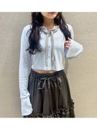 【リリーブラウン/Lily Brown】の針抜きカットカーディガン BLU[086]|ID: prp329100004760188 ipo3291000000034447493