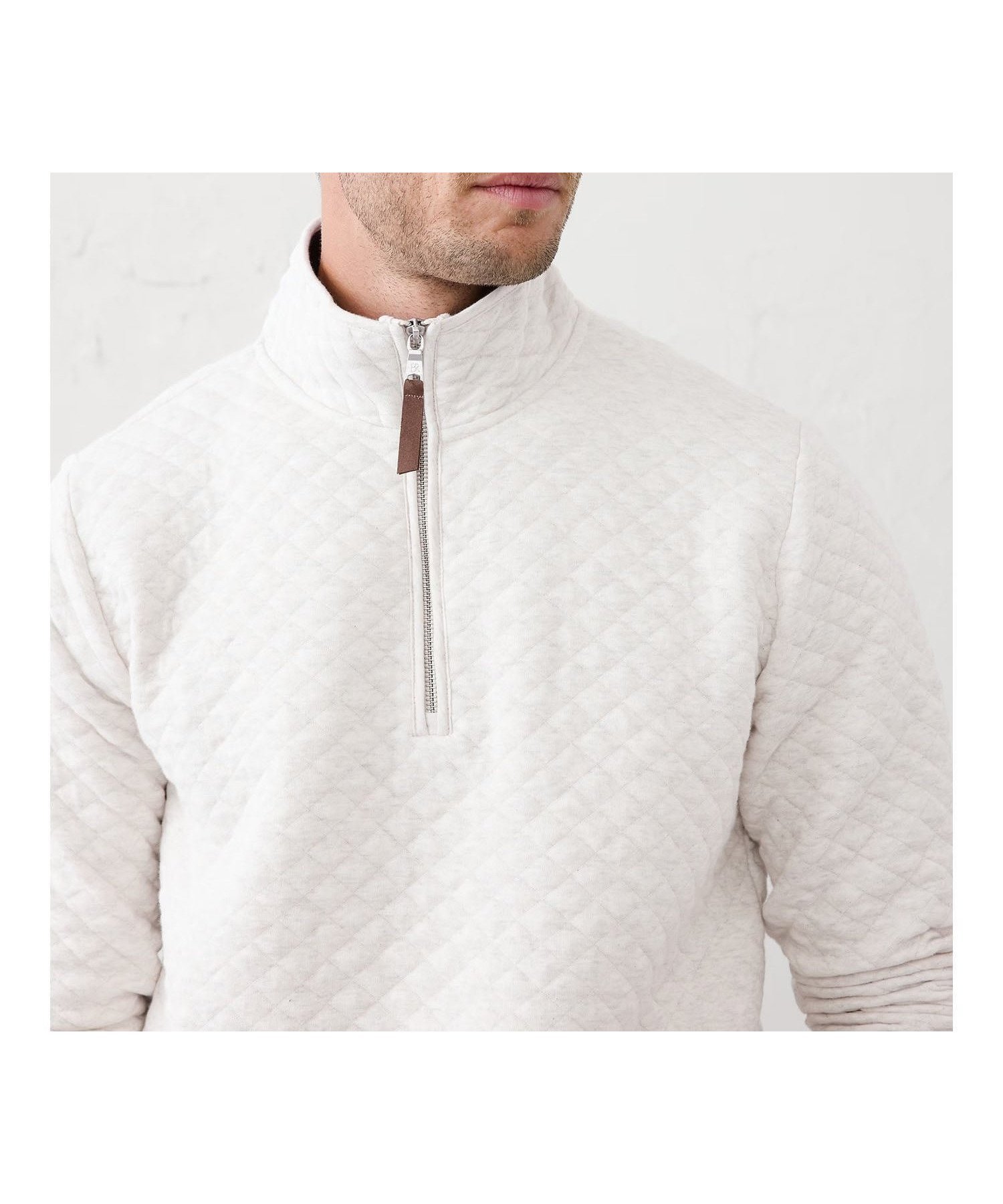 【バナナリパブリック ファクトリーストア/BANANA REPUBLIC FACTORY STORE】のBANANA REPUBLIC FACTORY STORE キルティング ニット ハーフジッププルオーバー インテリア・キッズ・メンズ・レディースファッション・服の通販 founy(ファニー) 　ファッション　Fashion　レディースファッション　Fashion for Women　トップス・カットソー　Cut & Sew Tops　ニット　Knit Tops & Sweaters　カジュアルプルオーバー・ニットトップス　Pullovers & Knit Tops / Casual Pullovers　キルティング　Quilted, Quilting　モダン　Modern, Contemporary　OATMEAL_HEATHER|ID: prp329100004760218 ipo3291000000034502405