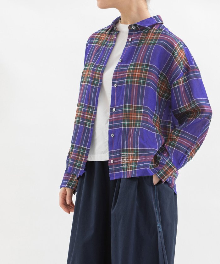 【プードゥドゥ/POU DOU DOU】のラミータータンチェックシャツ インテリア・キッズ・メンズ・レディースファッション・服の通販 founy(ファニー) https://founy.com/ ファッション Fashion レディースファッション Fashion for Women トップス・カットソー Cut & Sew Tops シャツ・ブラウス・オフィスカジュアル Elegant Blouses & Button-Ups シンプル Simple, Minimal スマート Smart, Elegant セットアップ Set-Up, Coordinated Outfit フォルム Silhouette, Form プリント Print, Printed Pattern モチーフ Motif, Design Theme リラックス Relax, Relaxed Fit 夏 Summer |ID: prp329100004760226 ipo3291000000034448176