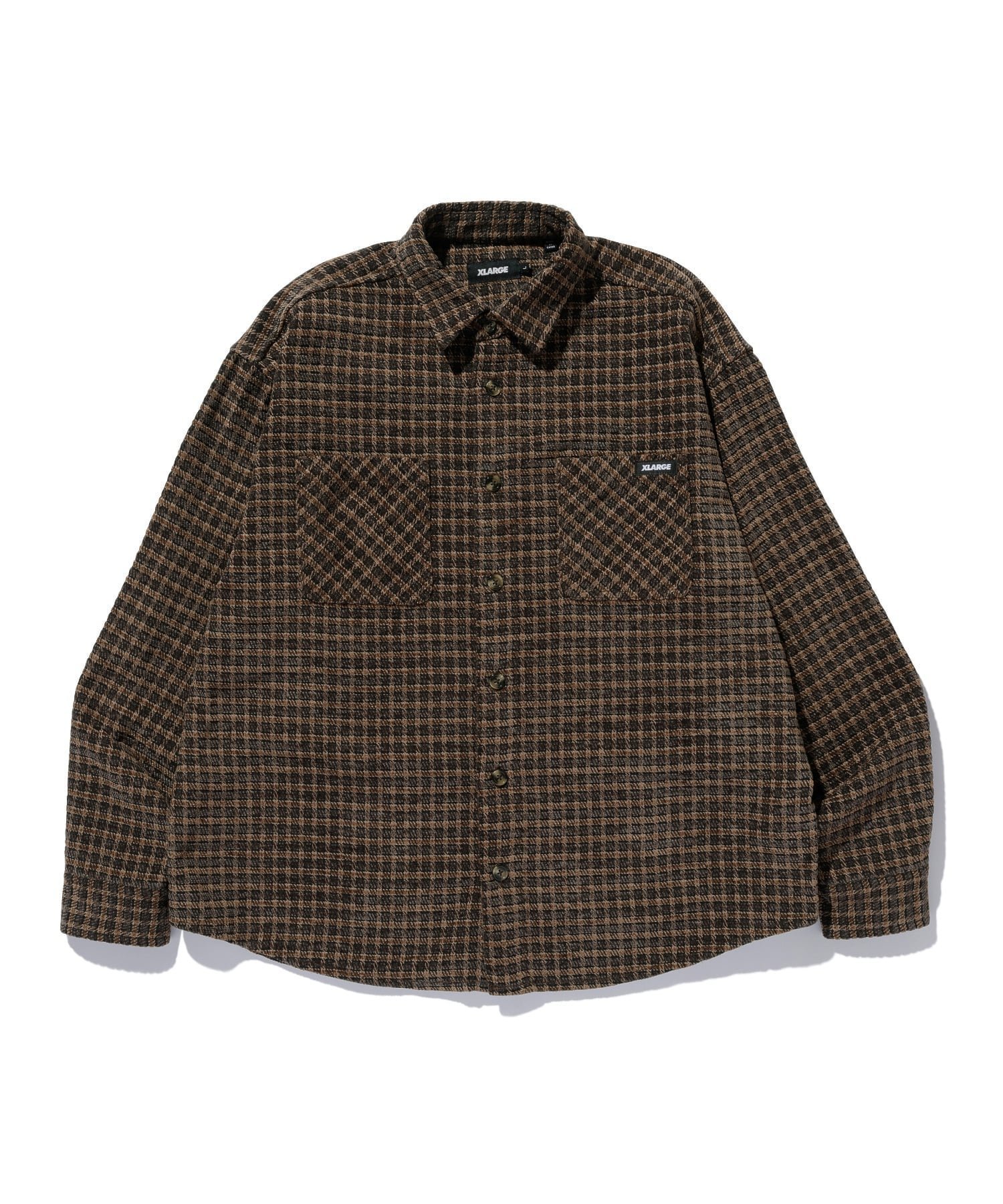 【エクストララージ/XLARGE】のPLAID L/S SHIRT インテリア・キッズ・メンズ・レディースファッション・服の通販 founy(ファニー) ファッション Fashion レディースファッション Fashion for Women トップス・カットソー Cut & Sew Tops シャツ・ブラウス・オフィスカジュアル Elegant Blouses & Button-Ups チェック Check, Plaid, Tartan ベーシック Basic, Essential ポケット Pocket, Pocket Detail 羽織 Haori, Light Jacket 長袖 Long Sleeve, Full Sleeve BROWN|ID: prp329100004760252 ipo3291000000034448492