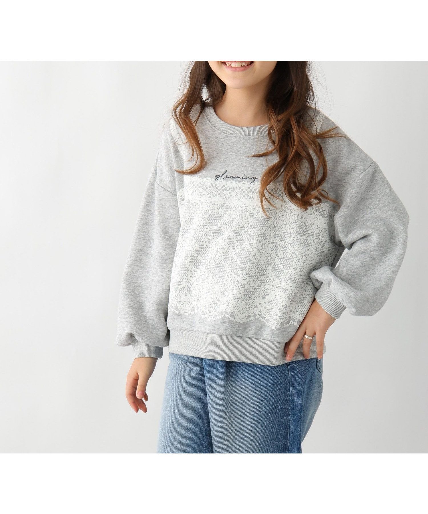 【グローバルワーク/GLOBAL WORK / KIDS】のあったか乾きやすいワイドスウェット/キッズ/599756 インテリア・キッズ・メンズ・レディースファッション・服の通販 founy(ファニー) 　ファッション　Fashion　キッズファッション　Fashion for Kids　おすすめ　Recommended / Our Picks　ガーリー　Girly, Feminine Style　ショート　Short, Short Length　スウェット / スエット　Sweatshirt, Sweatwear　ビスチェ　Bustier, Corset Top　ボトム　Bottoms, Lower Wear　レース　Lace, Lace Fabric　ロング　Long, Long-Length　ワイド　Wide, Wide Fit　グレー15|ID: prp329100004760288 ipo3291000000034625033