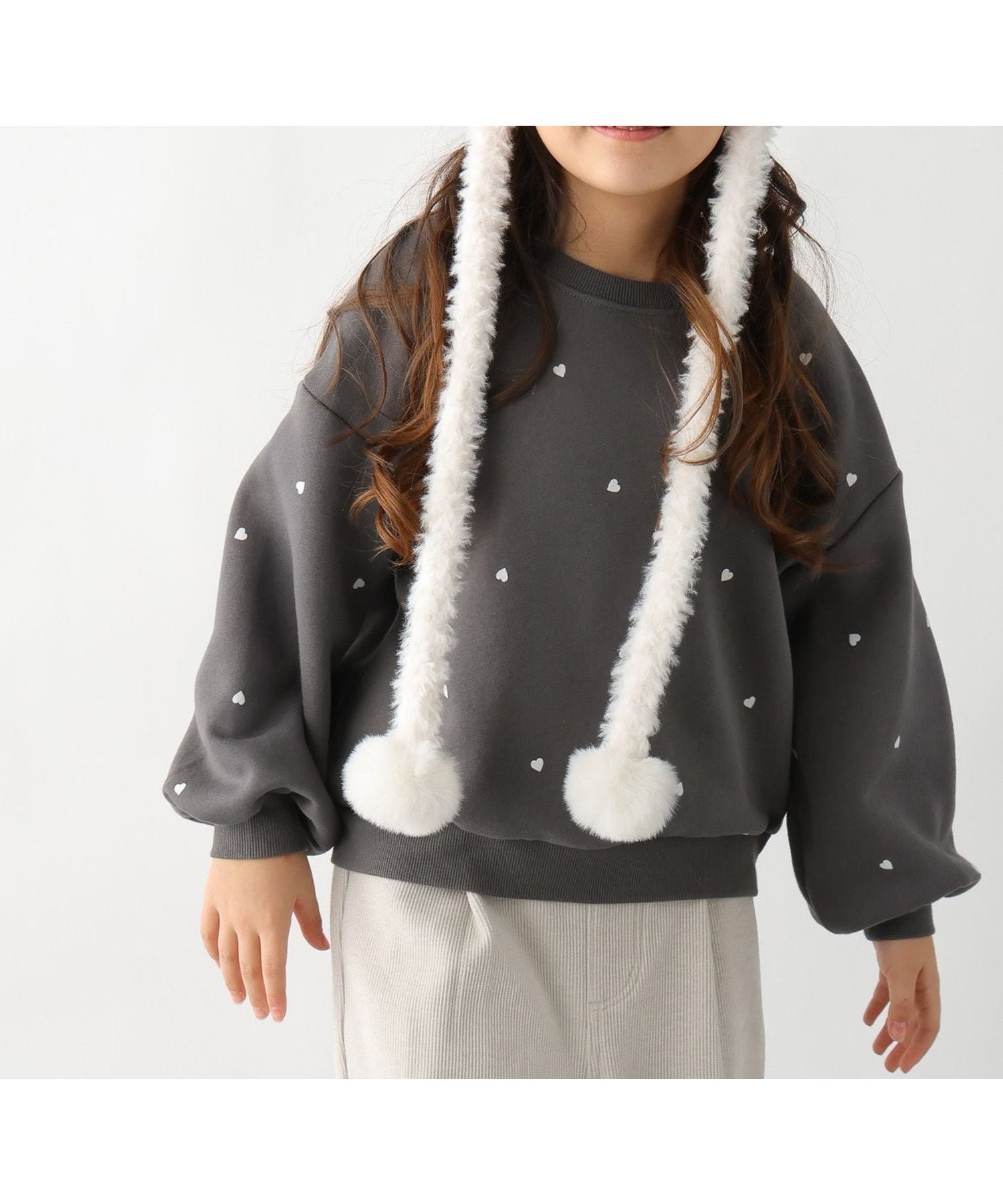 【グローバルワーク/GLOBAL WORK / KIDS】のあったか乾きやすいワイドスウェット/キッズ/599756 インテリア・キッズ・メンズ・レディースファッション・服の通販 founy(ファニー) 　ファッション　Fashion　キッズファッション　Fashion for Kids　おすすめ　Recommended / Our Picks　ガーリー　Girly, Feminine Style　ショート　Short, Short Length　スウェット / スエット　Sweatshirt, Sweatwear　ビスチェ　Bustier, Corset Top　ボトム　Bottoms, Lower Wear　レース　Lace, Lace Fabric　ロング　Long, Long-Length　ワイド　Wide, Wide Fit　チャコール19|ID: prp329100004760288 ipo3291000000034625034