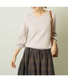 【アー ヴェー ヴェー/a.v.v】の【洗える】Vネックパフスリーブニット/アンサンブル対応 グレージュ|ID: prp329100004760304 ipo3291000000034449004