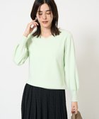 【アー ヴェー ヴェー/a.v.v】の【洗える】Vネックパフスリーブニット/アンサンブル対応 ミントグリーン|ID: prp329100004760304 ipo3291000000034623836