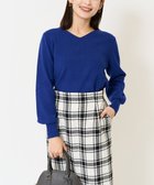 【アー ヴェー ヴェー/a.v.v】の【洗える】Vネックパフスリーブニット/アンサンブル対応 ロイヤルブルー|ID: prp329100004760304 ipo3291000000034623838