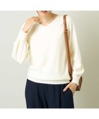 【アー ヴェー ヴェー/a.v.v】の【洗える】Vネックパフスリーブニット/アンサンブル対応 アイボリー|ID: prp329100004760304 ipo3291000000034623839