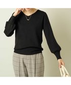 【アー ヴェー ヴェー/a.v.v】の【洗える】Vネックパフスリーブニット/アンサンブル対応 ブラック|ID: prp329100004760304 ipo3291000000034623842