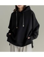 【リエディ/Re:EDIT】のオーバーサイズダンボールパーカー ブラック|ID: prp329100004760314 ipo3291000000034449147