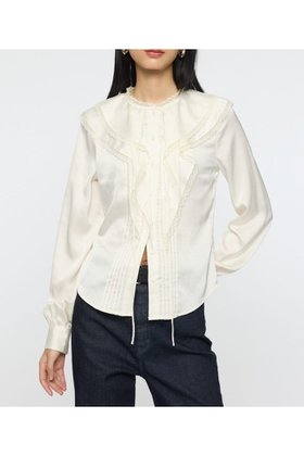 【マウジー/moussy】のDRAPE COLLAR ブラウス 人気、トレンドファッション・服の通販 founy(ファニー) ファッション Fashion レディースファッション Fashion for Women トップス・カットソー Cut & Sew Tops シャツ・ブラウス・オフィスカジュアル Elegant Blouses & Button-Ups ギャザー Gathered, Ruffled クラシック Classic, Timeless Style サテン Satin, Glossy Fabric ショート Short, Short Length スニーカー Sneakers, Trainers デニム Denim, Jeans Material ドレープ Drape, Draping Fabric 人気 Popular, Best Seller 長袖 Long Sleeve, Full Sleeve フェミニン Feminine, Girly フリル Frill, Ruffle フロント Front, Front Design ボトム Bottoms, Lower Wear マニッシュ Mannish, Boyish ミックス Mix, Mixed Style ヨーク Yoke, Yoke Design レース Lace, Lace Fabric ワイド Wide, Wide Fit 再入荷 Restock / Back in Stock おすすめ Recommended / Our Picks エレガント 上品 Elegant |ID:prp329100004760376