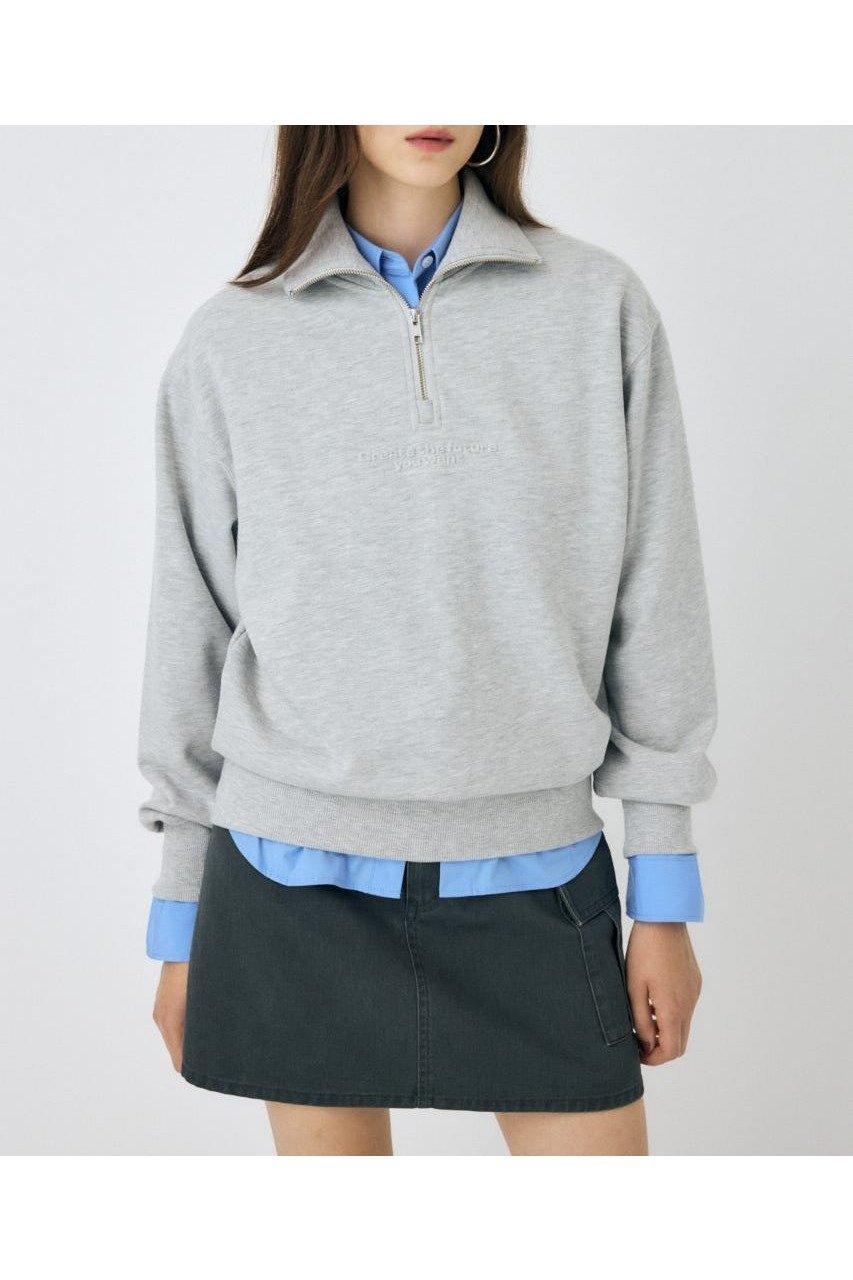 【マウジー/moussy】のFADE HALF ZIP トップス インテリア・キッズ・メンズ・レディースファッション・服の通販 founy(ファニー)  ファッション Fashion レディースファッション Fashion for Women トップス・カットソー Cut & Sew Tops おすすめ Recommended / Our Picks セットアップ Set-Up, Coordinated Outfit ハーフ Half, Half-Length ヴィンテージ Vintage Style 人気 Popular, Best Seller 再入荷 Restock / Back in Stock T.GRY|ID: prp329100004760414 ipo3291000000034450022