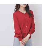 【インデックス/INDEX】の《美人百花掲載》ビジュークルーネックカーディガン【洗濯機洗い可/UVケア/接触冷感/抗ピル】 レッド|ID: prp329100004760430 ipo3291000000034450181