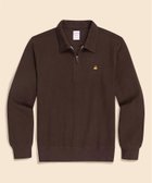 【ブルックス ブラザーズ/Brooks Brothers / MEN】のコットンジャージー GFロゴ ハーフジップカラー プルオーバー ダークブラウン|ID: prp329100004760447 ipo3291000000034450302