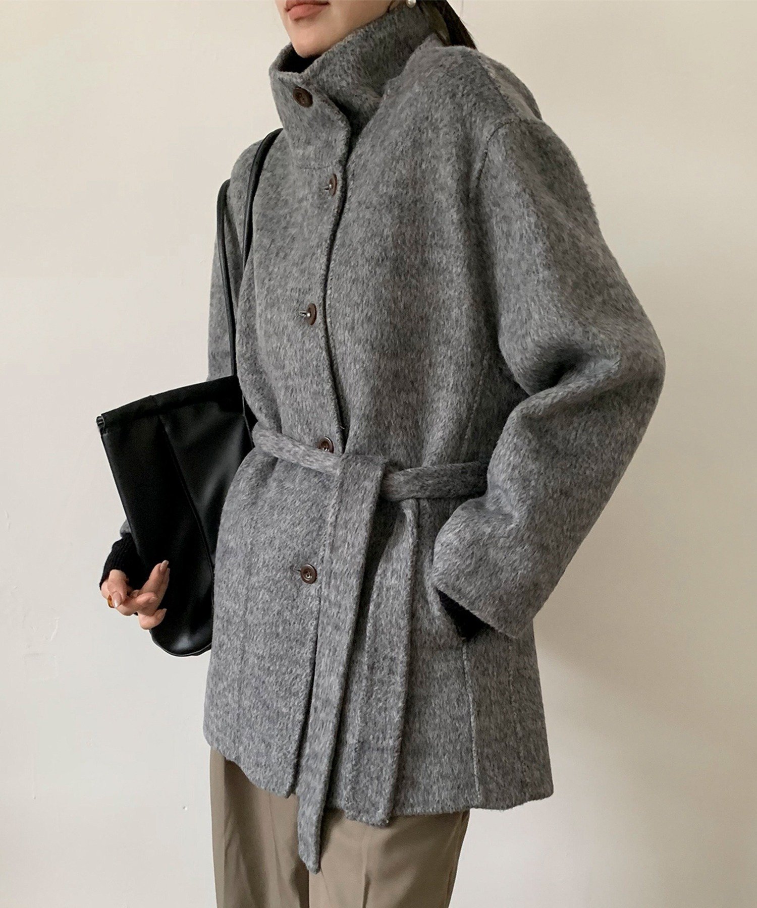 【その他のブランド/Other】のDECADE CLASSIC リバーウールステンカラーコート インテリア・キッズ・メンズ・レディースファッション・服の通販 founy(ファニー) ファッション Fashion レディースファッション Fashion for Women アウター Coat / Outerwear Collection コート・ロングコート・ピーコート Long Coats, Peacoats & More クラシック Classic, Timeless Style シンプル Simple, Minimal スタイリッシュ Stylish, Fashionable モダン Modern, Contemporary グレー|ID: prp329100004760494 ipo3291000000034450952