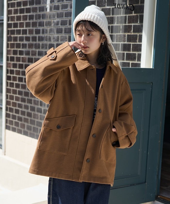 【フリークスストア/FREAK'S STORE】のウーリーシャツジャケット 限定展開 人気、トレンドファッション・服の通販 founy(ファニー) 　ファッション　Fashion　レディースファッション　Fashion for Women　アウター　Coat / Outerwear Collection　レディースジャケット・軽アウター　Jackets　冬　Winter / This Winter　ショート　Short, Short Length　ジャケット　Jacket, Outerwear　ツイル　Twist, Twisted Detail　フロント　Front, Front Design　ブルゾン　Blouson, Bomber Jacket　ポケット　Pocket, Pocket Detail　ロング　Long, Long-Length　エレガント 上品　Elegant　A/W・秋冬　Autumn/Winter　 other-1|ID: prp329100004760661 ipo3291000000034499495