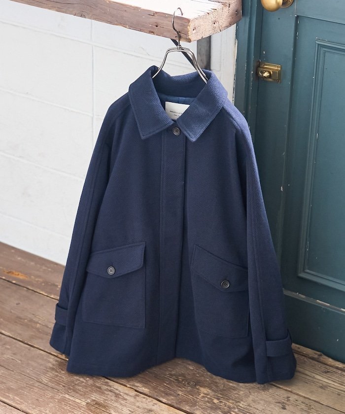 【フリークスストア/FREAK'S STORE】のウーリーシャツジャケット 限定展開 インテリア・キッズ・メンズ・レディースファッション・服の通販 founy(ファニー) 　ファッション　Fashion　レディースファッション　Fashion for Women　アウター　Coat / Outerwear Collection　レディースジャケット・軽アウター　Jackets　冬　Winter / This Winter　ショート　Short, Short Length　ジャケット　Jacket, Outerwear　ツイル　Twist, Twisted Detail　フロント　Front, Front Design　ブルゾン　Blouson, Bomber Jacket　ポケット　Pocket, Pocket Detail　ロング　Long, Long-Length　エレガント 上品　Elegant　A/W・秋冬　Autumn/Winter　ネイビー|ID: prp329100004760661 ipo3291000000034499498
