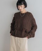 【ローリーズファーム/LOWRYS FARM】のケーブルフリンジSHORT丈 ブラウン58|ID: prp329100004760780 ipo3291000000034682634