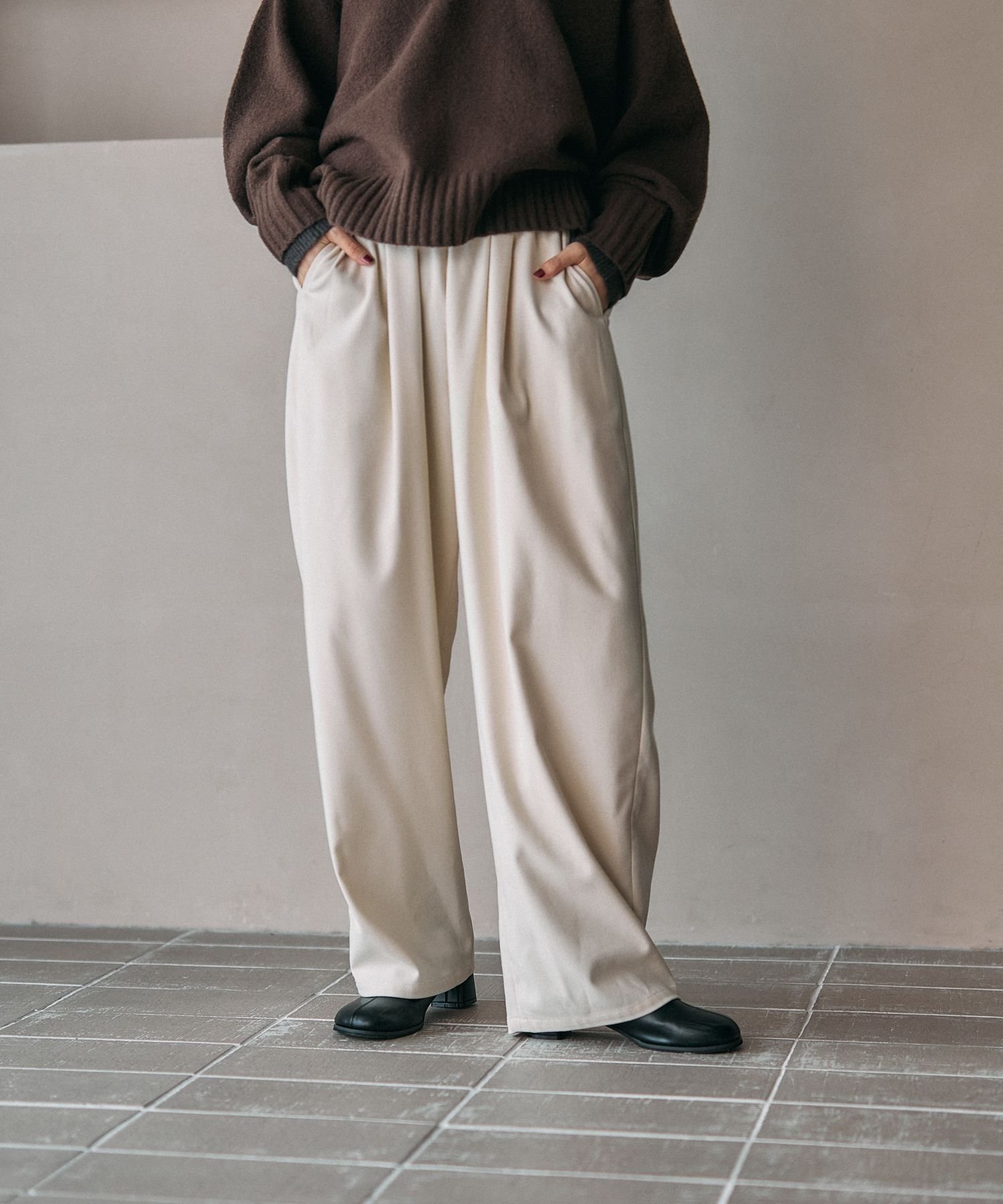 【レプシィム ローリーズファーム/LEPSIM LOWRYS FARM】のウールライクコクーンパンツ インテリア・キッズ・メンズ・レディースファッション・服の通販 founy(ファニー) 　ファッション　Fashion　レディースファッション　Fashion for Women　パンツ　Pants & Trousers　アイボリー08|ID: prp329100004760825 ipo3291000000034453405