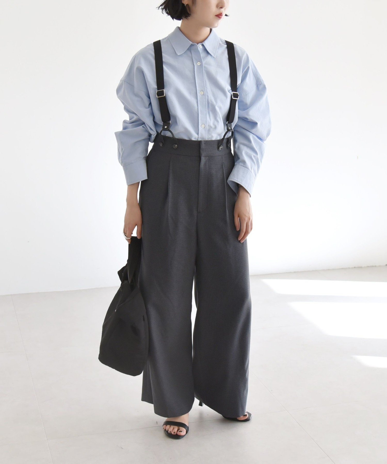 【シップス フォー ウィメン/SHIPS】のquaranciel 洗濯機可能 チェック サスペンダー付 タック ワイド パンツ インテリア・キッズ・メンズ・レディースファッション・服の通販 founy(ファニー) 　ファッション　Fashion　レディースファッション　Fashion for Women　パンツ　Pants & Trousers　洗える　Machine Washable　クラシック　Classic, Timeless Style　サスペンダー　Suspenders, Braces　ジャケット　Jacket, Outerwear　スパンコール　Sequins, Sequin Embellishment　タートルネック　Turtleneck, High Neck　チェック　Check, Plaid, Tartan　ベーシック　Basic, Essential　マニッシュ　Mannish, Boyish　ワイド　Wide, Wide Fit　おすすめ　Recommended / Our Picks　2024年　2024　エレガント 上品　Elegant　2024-2025秋冬・A/W　Autumn/Winter 2024–25 AW24–25　ネイビー|ID: prp329100004760842 ipo3291000000034453601