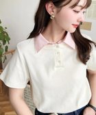 【モーメントプラス/moment+ / MEN】のバイカラーデザイン半袖ポロカットソー ナチュラル|ID: prp329100004760877 ipo3291000000034453868