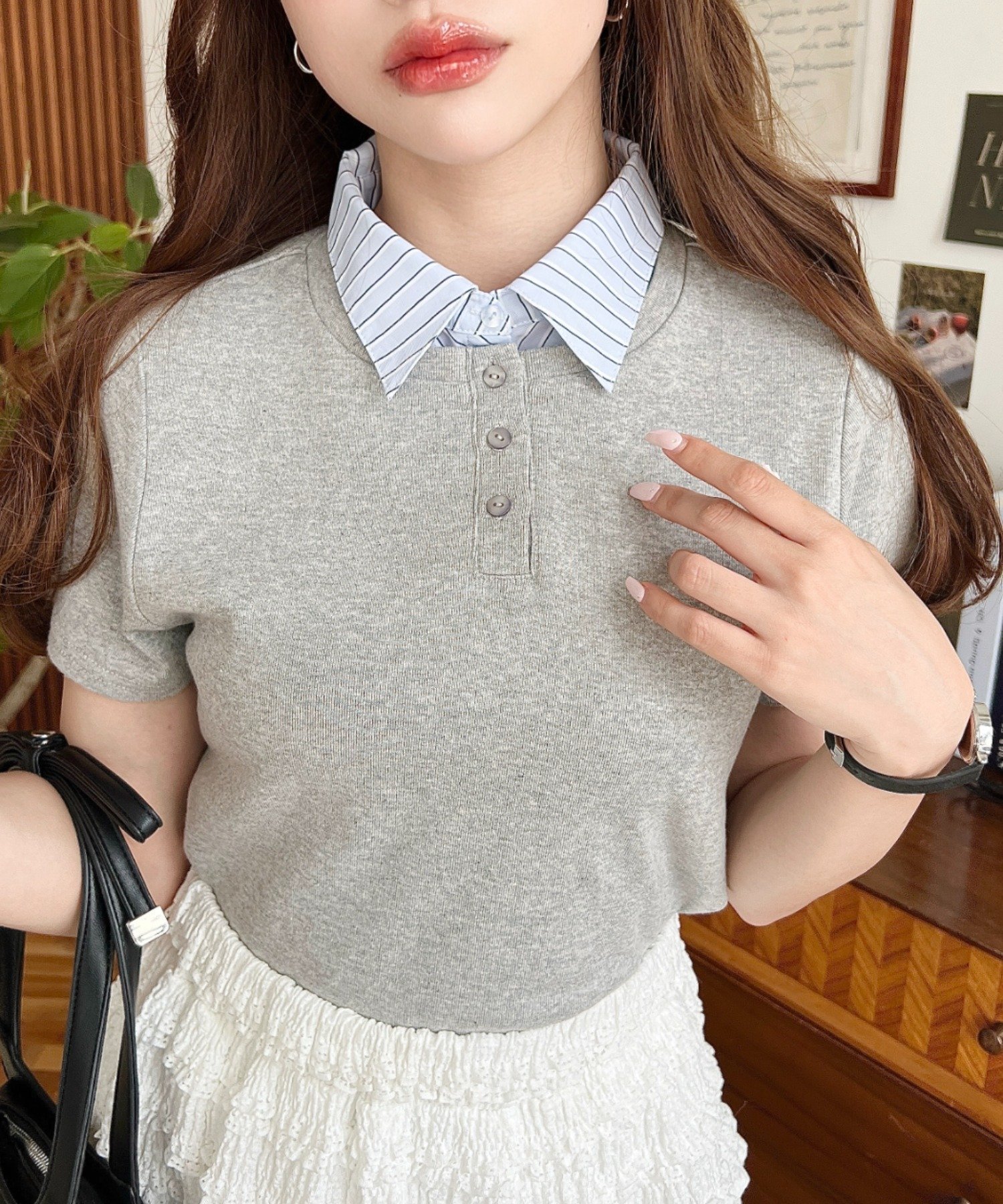 【モーメントプラス/moment+ / MEN】のバイカラーデザイン半袖ポロカットソー インテリア・キッズ・メンズ・レディースファッション・服の通販 founy(ファニー) ファッション Fashion メンズファッション Fashion for Men トップス・カットソー Cut & Sew Tops 春 Spring カットソー Cut and Sewn Top シンプル Simple, Minimal ストレッチ Stretch, Stretchy Fabric スラックス Slacks, Dress Pants ソックス Socks, Hosiery デニム Denim, Jeans Material トレンド Trend, Trending Now ドッキング Docking, Mixed Material 定番 Standard, Basic Item フィット Fit, Slim Fit ブロード Broadcloth, Fine Cotton ベーシック Basic, Essential 半袖 Short Sleeve, Half Sleeve ミニスカート Mini Skirt, Short Skirt リボン Ribbon, Bow リラックス Relax, Relaxed Fit S/S・春夏 SS, Spring/Summer, Warm Season 再入荷 Restock / Back in Stock プチプライス・低価格 Affordable / Budget Price おすすめ Recommended / Our Picks 夏 Summer 2025年 2025 2025春夏・S/S Spring/Summer 2025 SS25 杢グレー|ID: prp329100004760877 ipo3291000000034453875