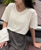 【チャオパニックティピー/CIAOPANIC TYPY】のシアーレース半袖メロウトップス 人気、トレンドファッション・服の通販 founy(ファニー) ファッション Fashion レディースファッション Fashion for Women トップス・カットソー Cut & Sew Tops インナー Innerwear デニム Denim, Jeans Material ビスチェ Bustier, Corset Top 半袖 Short Sleeve, Half Sleeve レース Lace, Lace Fabric ロング Long, Long-Length ワイド Wide, Wide Fit おすすめ Recommended / Our Picks thumbnail アイボリー|ID: prp329100004760894 ipo3291000000034950948