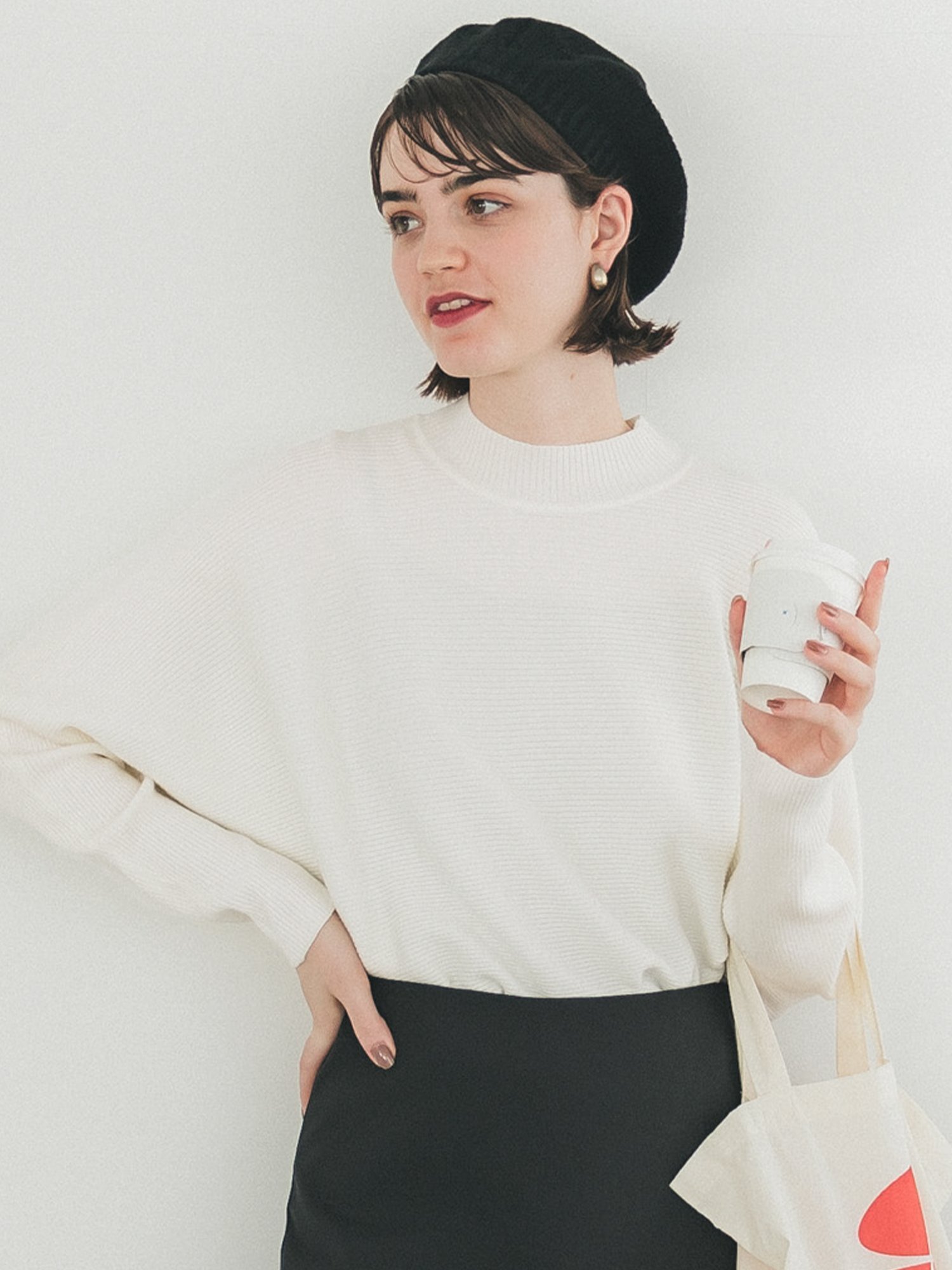 【コカ/COCA】のしっとりやわらかボトルネックニットトップス 人気、トレンドファッション・服の通販 founy(ファニー) 　ファッション　Fashion　レディースファッション　Fashion for Women　トップス・カットソー　Cut & Sew Tops　ニット　Knit Tops & Sweaters　シンプル　Simple, Minimal　ストレッチ　Stretch, Stretchy Fabric　セーター　Sweater, Knitwear　デニム　Denim, Jeans Material　長袖　Long Sleeve, Full Sleeve　ハイネック　High Neck, Mock Neck　ボトム　Bottoms, Lower Wear　ボトルネック　Bottle Neck, Mock Neck　ポケット　Pocket, Pocket Detail　無地　Plain, Solid Color　 other-1|ID: prp329100004760929 ipo3291000000034534893