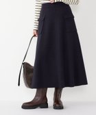 【シップス フォー ウィメン/SHIPS】のSHIPS Colors 手洗い可能 ジャージーメルトン ポケット フレアスカート ネイビー|ID: prp329100004760941 ipo3291000000034577547