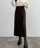 【ジュノア/JUNOAH】のCENEA スリットジップIラインスカート(伸縮あり,あったか生地,裏地なし) 人気、トレンドファッション・服の通販 founy(ファニー) ファッション Fashion レディースファッション Fashion for Women スカート Skirts thumbnail ダークブラウン|ID: prp329100004760947 ipo3291000000034454499