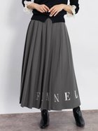 【ヴァン/Vin】の刺繍ロゴプリーツスカート チャコールグレー|ID: prp329100004760965 ipo3291000000034597719