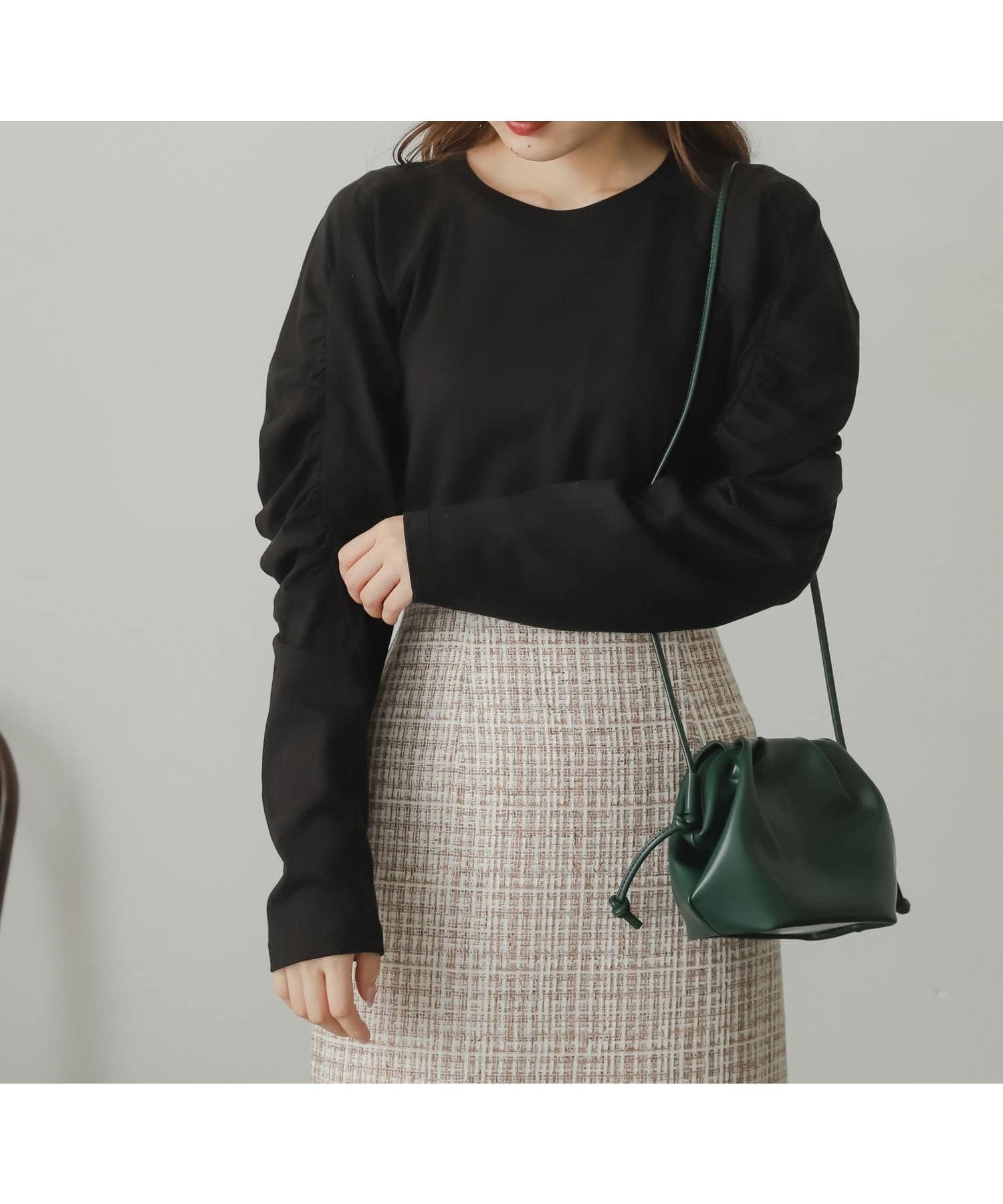 【センスオブプレイス/SENSE OF PLACE by URBAN RESEARCH】のギャザースリーブトップ インテリア・キッズ・メンズ・レディースファッション・服の通販 founy(ファニー) ファッション Fashion レディースファッション Fashion for Women ギャザー Gathered, Ruffled スリーブ Sleeve, Long Sleeve / Short Sleeve ベスト Vest, Waistcoat ポケット Pocket, Pocket Detail BLACK|ID: prp329100004761048 ipo3291000000034455077