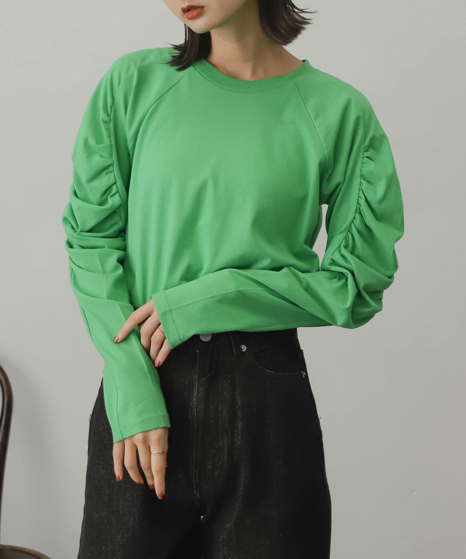 【センスオブプレイス/SENSE OF PLACE by URBAN RESEARCH】のギャザースリーブトップ インテリア・キッズ・メンズ・レディースファッション・服の通販 founy(ファニー) ファッション Fashion レディースファッション Fashion for Women ギャザー Gathered, Ruffled スリーブ Sleeve, Long Sleeve / Short Sleeve ベスト Vest, Waistcoat ポケット Pocket, Pocket Detail LIME|ID: prp329100004761048 ipo3291000000034455078