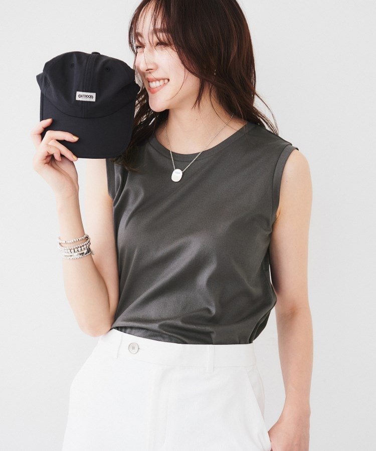 【アンタイトル/UNTITLED】のノースリーブプルオーバー インテリア・キッズ・メンズ・レディースファッション・服の通販 founy(ファニー) ファッション Fashion レディースファッション Fashion for Women トップス・カットソー Cut & Sew Tops キャミソール&ノースリーブ Camisoles & Sleeveless Tops カジュアルプルオーバー・ニットトップス Pullovers & Knit Tops / Casual Pullovers おすすめ Recommended / Our Picks インナー Innerwear シルケット Silket, Silky Cotton スマート Smart, Elegant スーピマ Supima, Premium Cotton ノースリーブ Sleeveless, No-Sleeve チャコールグレー|ID: prp329100004761052 ipo3291000000034455101