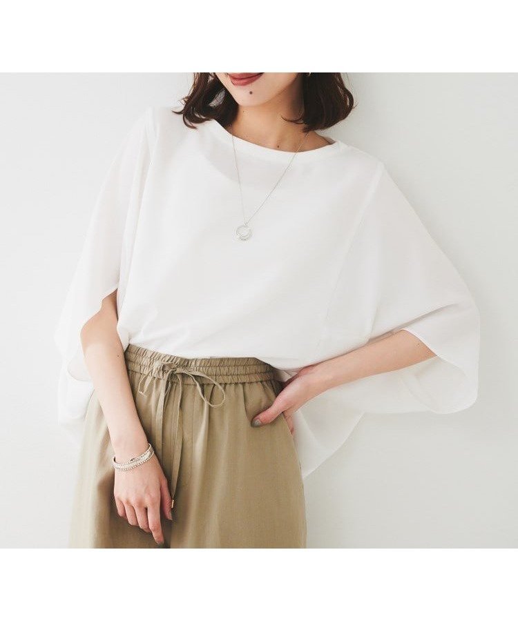 【アンタイトル/UNTITLED】の【UVカット/接触冷感/吸水速乾/ストレッチ性】ドルマンプルオーバー インテリア・キッズ・メンズ・レディースファッション・服の通販 founy(ファニー) ファッション Fashion レディースファッション Fashion for Women トップス・カットソー Cut & Sew Tops カジュアルプルオーバー・ニットトップス Pullovers & Knit Tops / Casual Pullovers ジョーゼット Georgette, Semi-Sheer Fabric ストレッチ Stretch, Stretchy Fabric スマート Smart, Elegant ドレープ Drape, Draping Fabric バランス Balance, Style Balance 吸水 Absorbent, Quick-Dry ホワイト|ID: prp329100004761056 ipo3291000000034455128