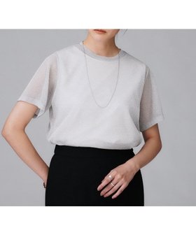 【アンタイトル/UNTITLED】の【洗える】ラメシアーTシャツ 人気、トレンドファッション・服の通販 founy(ファニー) ファッション Fashion レディースファッション Fashion for Women トップス・カットソー Cut & Sew Tops シャツ・ブラウス・オフィスカジュアル Elegant Blouses & Button-Ups ロングTシャツ・Tシャツ Longline T-Shirts & Tees アクセサリー Fashion Accessories インナー Innerwear 洗える Machine Washable シアー Sheer, See-Through スマート Smart, Elegant スリット Slit, Slit Detail セットアップ Set-Up, Coordinated Outfit タフタ Taffeta, Structured Fabric 半袖 Short Sleeve, Half Sleeve メタル Metal, Metal Parts リラックス Relax, Relaxed Fit おすすめ Recommended / Our Picks |ID:prp329100004761059
