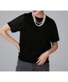 【アンタイトル/UNTITLED】の【洗える】ラメシアーTシャツ ブラック|ID: prp329100004761059 ipo3291000000034683116