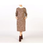 【スキャパ/SCAPA】のエンブロイダリープリントワンピース ブラウン|ID: prp329100004761126 ipo3291000000034456169