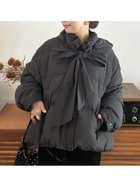 【リリーブラウン/Lily Brown】の【WEB限定カラー】recycleリボンダウン 人気、トレンドファッション・服の通販 founy(ファニー) ファッション Fashion レディースファッション Fashion for Women 今季 This Season, Current Season 軽量 Lightweight, Ultra Light スマート Smart, Elegant ダウン Down, Puffer ダブル Double, Double-Breasted フェザー Feather, Feather Detail リボン Ribbon, Bow thumbnail BLK[009]|ID: prp329100004761151 ipo3291000000034577373