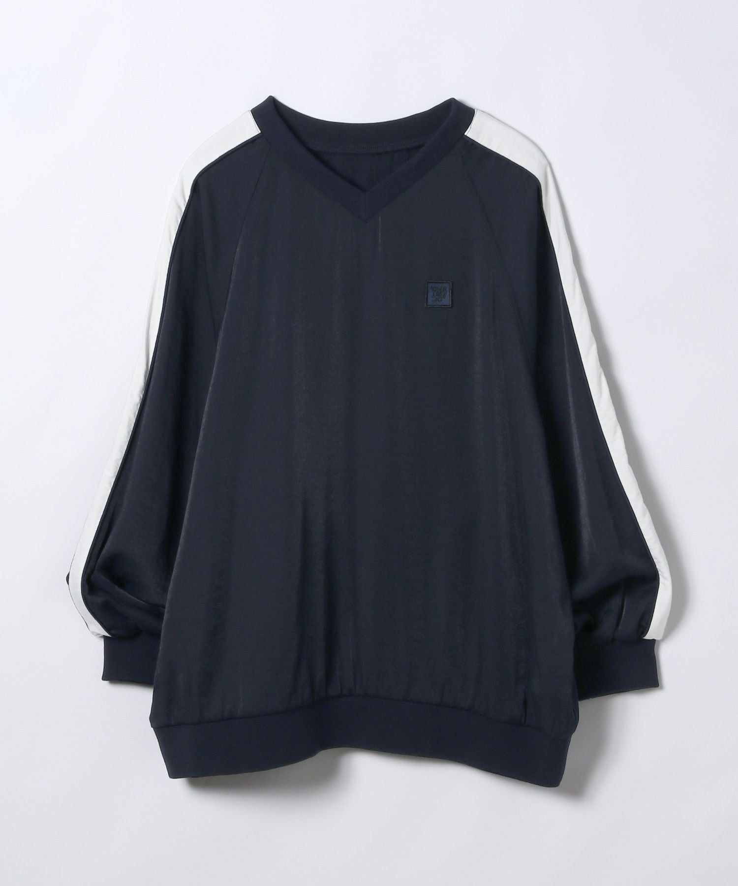 【ジーナシス/JEANASiS】のビンテージサテンラインプルオーバー インテリア・キッズ・メンズ・レディースファッション・服の通販 founy(ファニー) ファッション Fashion レディースファッション Fashion for Women トップス・カットソー Cut & Sew Tops カジュアルプルオーバー・ニットトップス Pullovers & Knit Tops / Casual Pullovers サテン Satin, Glossy Fabric シンプル Simple, Minimal スリーブ Sleeve, Long Sleeve / Short Sleeve ボトム Bottoms, Lower Wear リラックス Relax, Relaxed Fit ネイビー|ID: prp329100004761174 ipo3291000000034500615