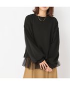 【スタディオ クリップ/studio CLIP】のチュールレイヤードプルオーバー 人気、トレンドファッション・服の通販 founy(ファニー) ファッション Fashion レディースファッション Fashion for Women トップス・カットソー Cut & Sew Tops カジュアルプルオーバー・ニットトップス Pullovers & Knit Tops / Casual Pullovers おすすめ Recommended / Our Picks インナー Innerwear シャイニー Shiny, Glossy Finish シンプル Simple, Minimal スリット Slit, Slit Detail チュール Tulip, Tulip Motif デニム Denim, Jeans Material エレガント 上品 Elegant thumbnail ブラック19|ID: prp329100004761195 ipo3291000000034663581